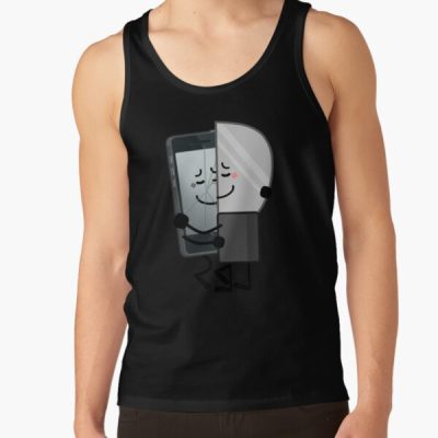 Glitchy Knife Hug Tank Top