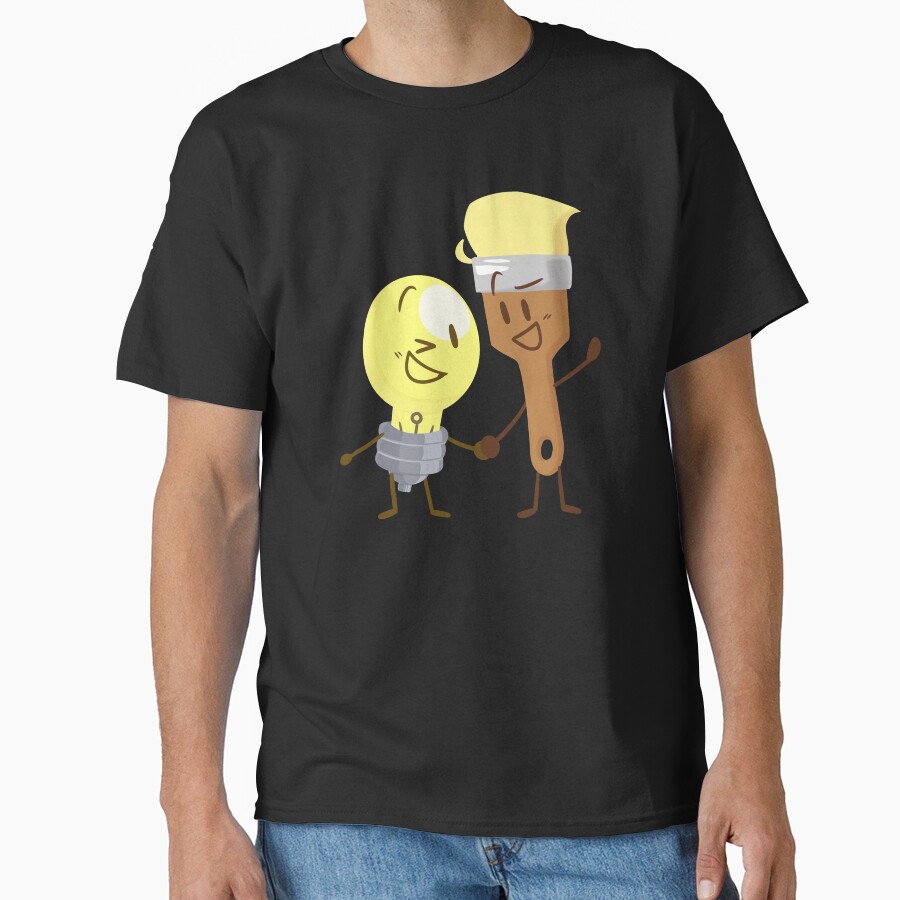 Lightbulb X Paintbrush Inanimate Insanity T-shirt - Image 3