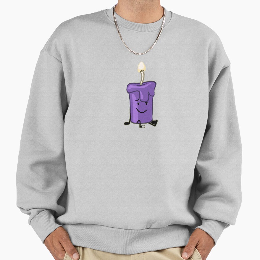 Purple Candle Inanimate Insanity Character Sweatshirt - Image 4