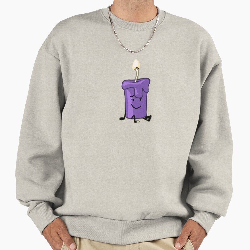 Purple Candle Inanimate Insanity Character Sweatshirt - Image 3