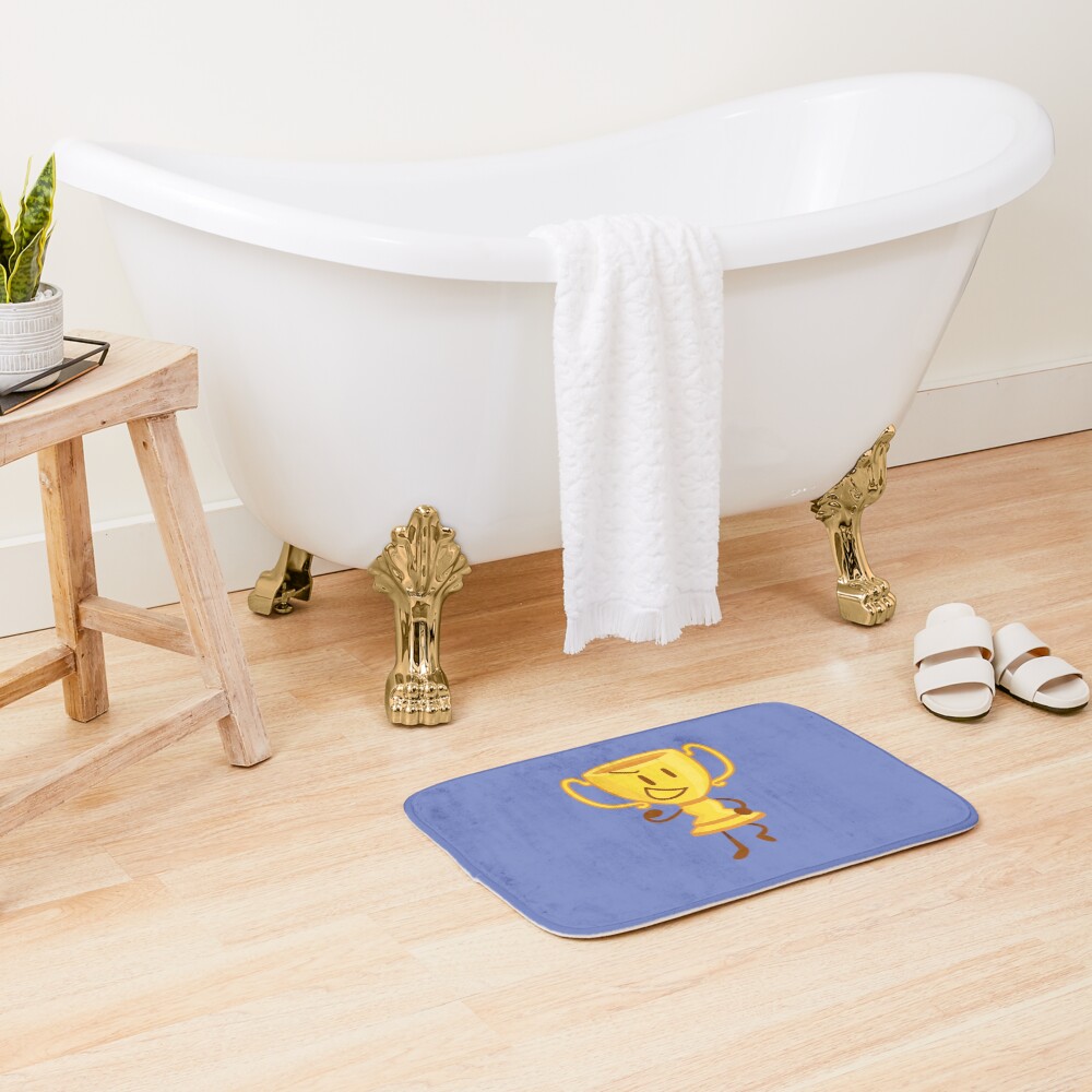 Trophy Inanimate Insanity Bluw Background Bath Mat - Image 2
