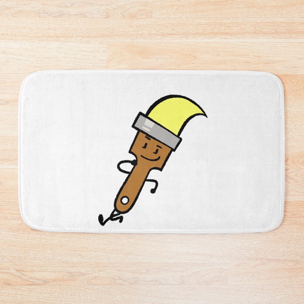 Paintbrush Inanimate Insanity Bath Mat