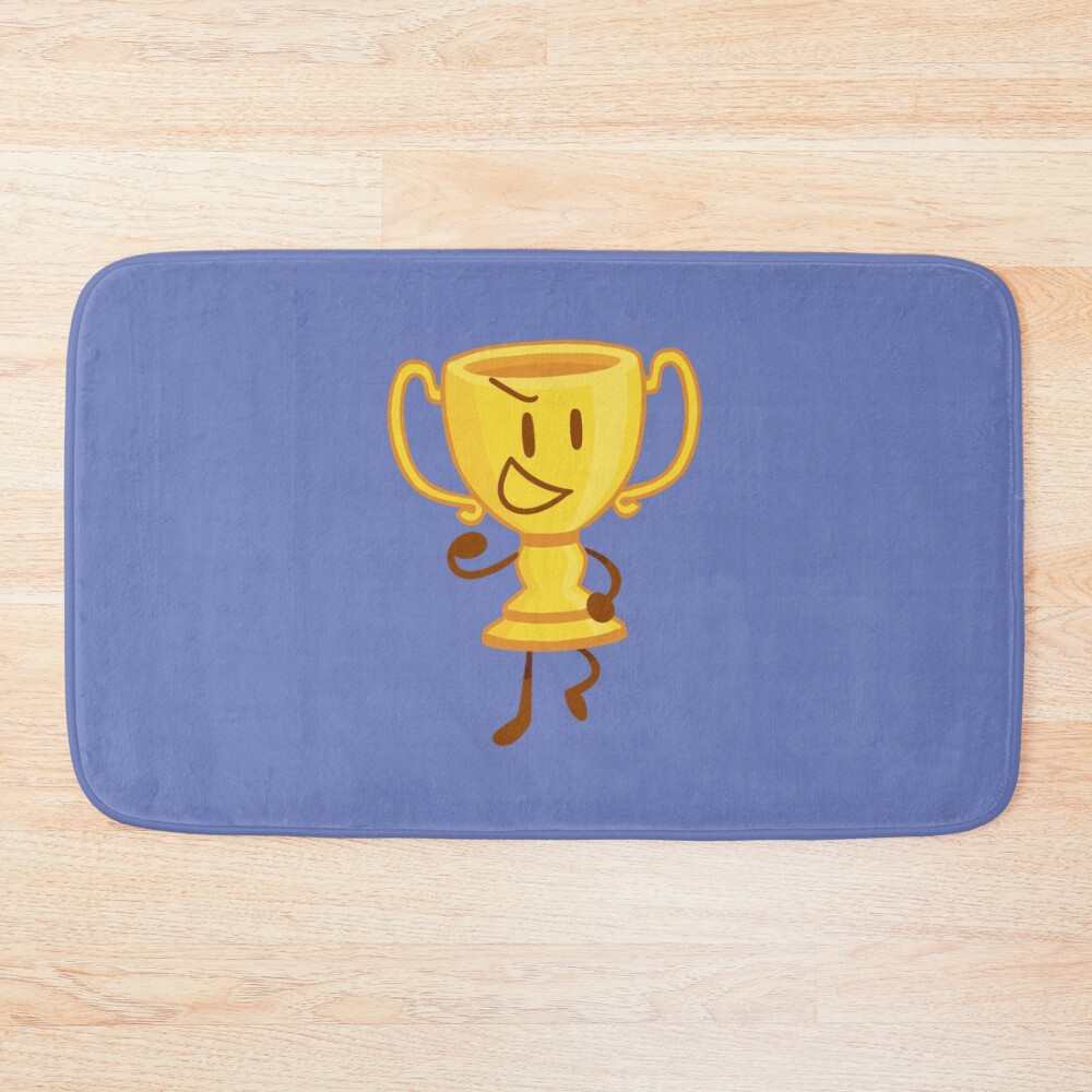 Trophy Inanimate Insanity Bluw Background Bath Mat