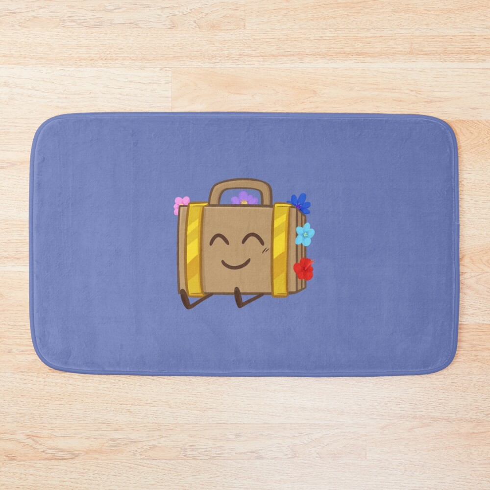 Suitcase Inanimate Insanity Happy Bath Mat