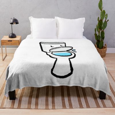 Toilet Inanimate Insanity Throw Blanket