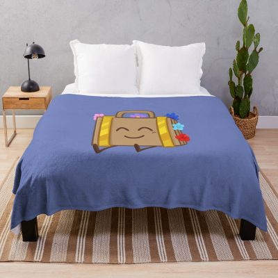 Suitcase Inanimate Insanity Happy Throw Blanket