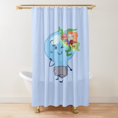 Lightbulb Blue Ray Ii S4 Vers Shower Curtain