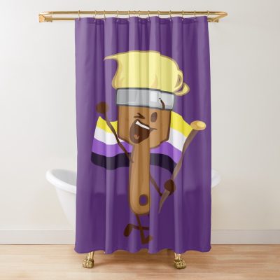 Paintbrush Inanimate Insanity Shower Curtain
