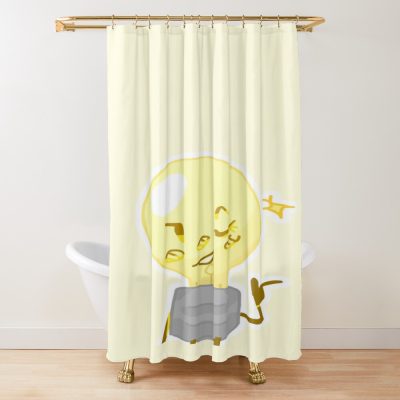 Lightbulb Sticker Shower Curtain