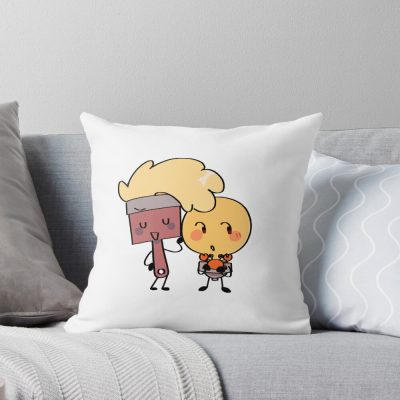 Paintbrush And Lightbulb Inanimate Insanity Throw Pillow