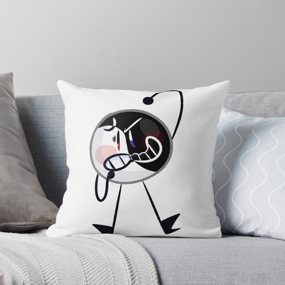 Yinyang Angry Throw Pillow