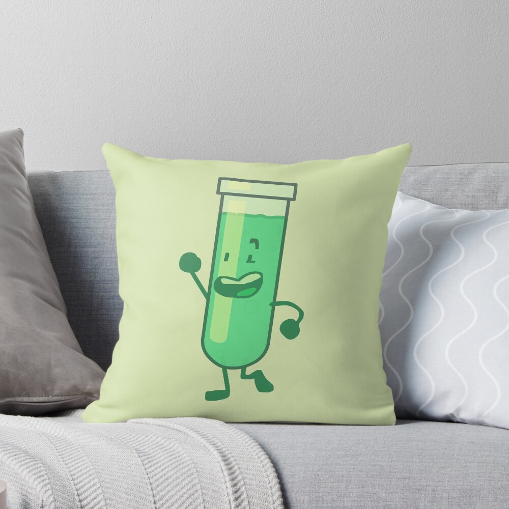 Inanimate Insanity Test Tube Throw Pillow