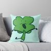 Clover Smile Throw Pillow