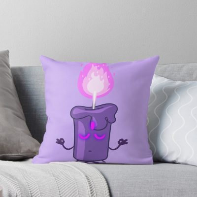 Candle Inanimate Insanity Throw Pillow