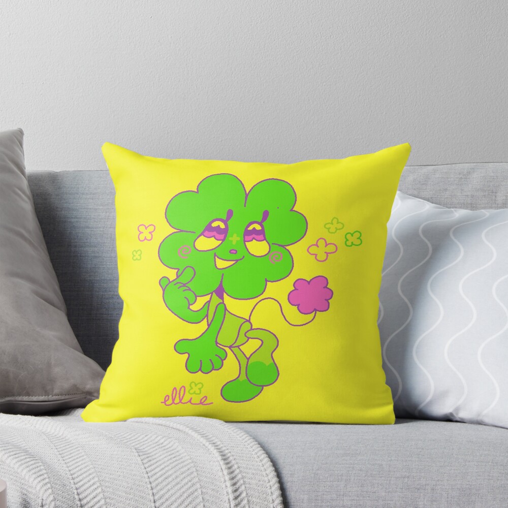 Wowee Zowee Clover Throw Pillow