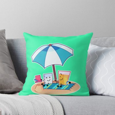Payjay Beach Sticker Throw Pillow